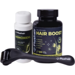 Set Minoxidil Plushair + Vitaminas + Dermaroller - por 1 mes