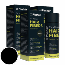 SET 3 paquetes de fibras capilares Plushair HAIR FIBERS - negro