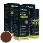 SET 3 paquetes de fibras capilares Plushair HAIR FIBERS - castaño medio